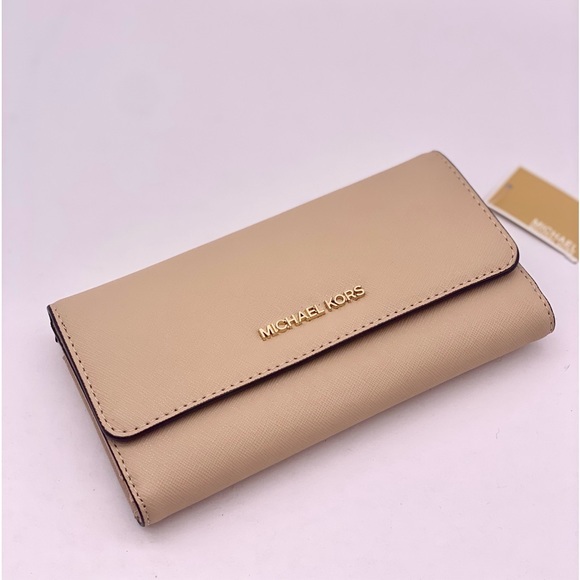Michael Kors Trifold Wallet Buff - Picture 1 of 13